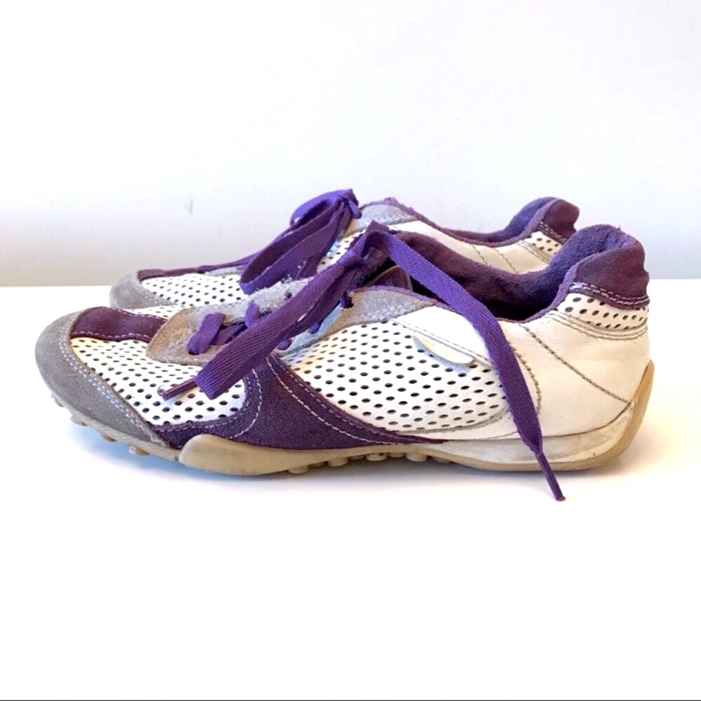 Geox white and purple sneakers size 37 / 7